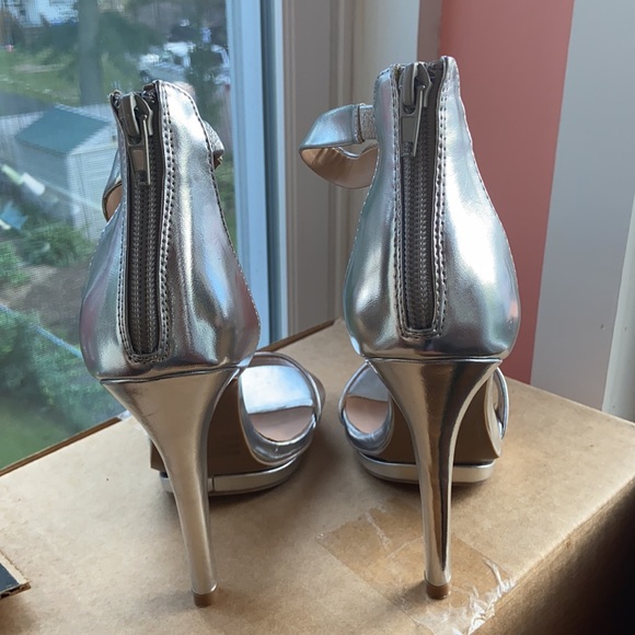 Silver Strappy Heels - Picture 3 of 3